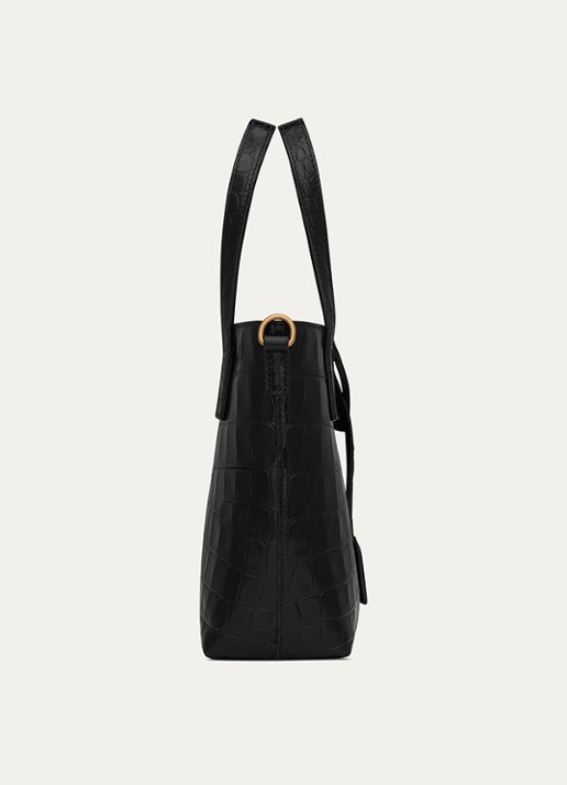Saint Laurent Dames Mini Toy handtas van kalfsleer in de kleur Zwart