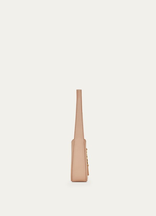 Saint Laurent Dames Le 5 À 7 Mini Hobo schoudertas van kalfsleer in de kleur Donkerbeige