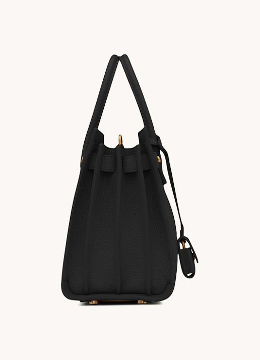 Saint Laurent Dames Sac De Jour Supple Baby handtas van kalfsleer in de kleur Zwart