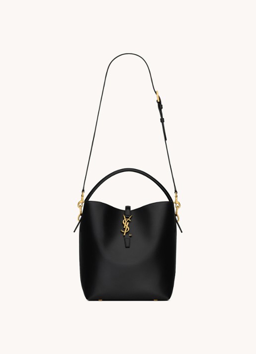 Saint Laurent Dames Le 24 schoudertas van kalfsleer in de kleur Zwart