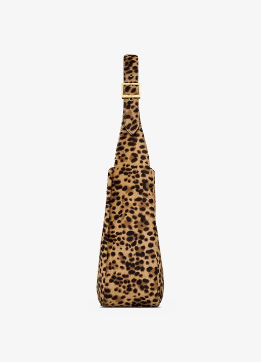 Saint Laurent Dames Le 5 À 7 Supple Small shopper van kalfsleer met ponyhair in de kleur Camel