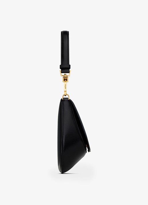 Saint Laurent Dames Top Handle schoudertas van kalfsleer in de kleur Zwart