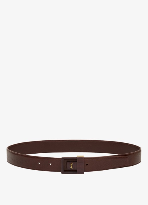 Saint Laurent Dames Boucle La 66 riem van kalfsleer in de kleur Bruin