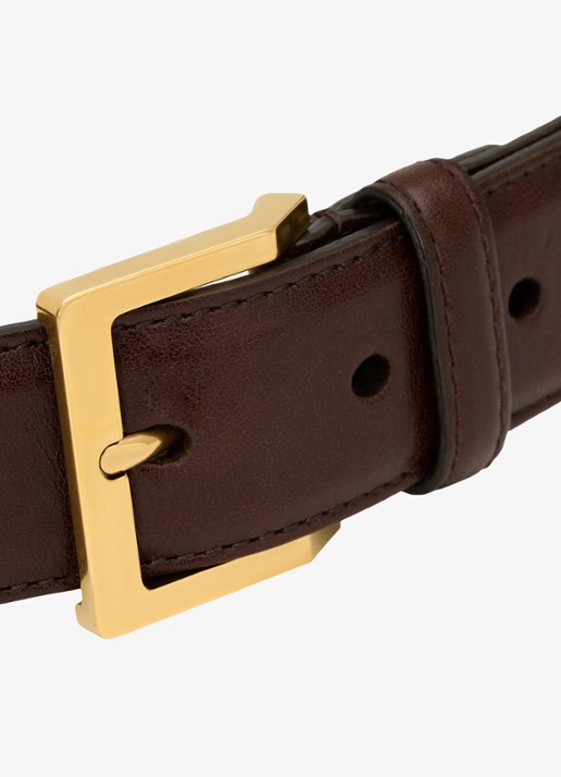 Saint Laurent Dames Riem van kalfsleer in de kleur Bruin