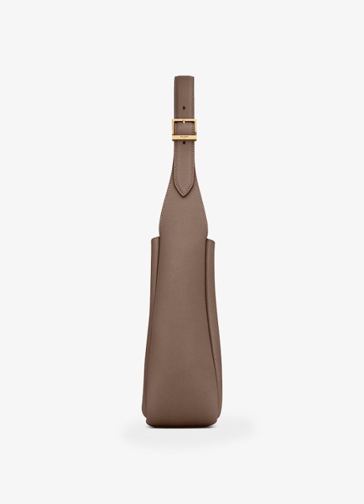 Saint Laurent Dames Le 5 À 7 Supple Small schoudertas van kalfsleer in de kleur Taupe