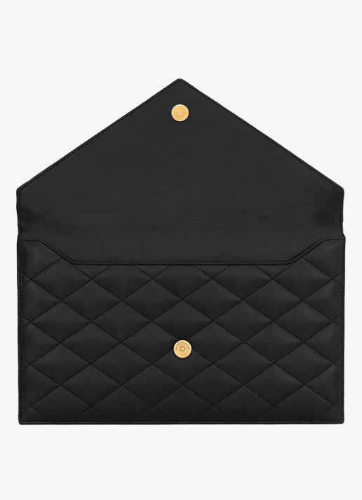 Saint Laurent Dames Paris clutch van lamsleer in de kleur
