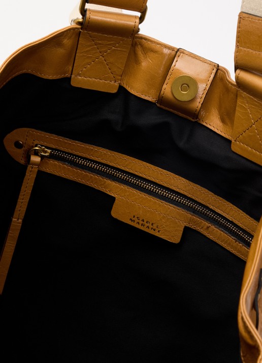 Isabel Marant Dames Wardy shopper van leer in de kleur Donkeroranje, maat: 1SZ