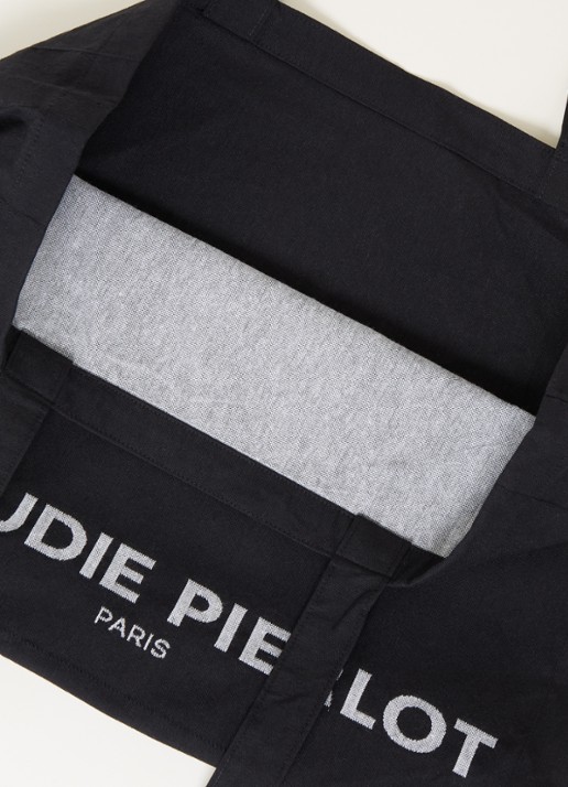 Claudie Pierlot Dames Shopper met logoprint in de kleur Zwart