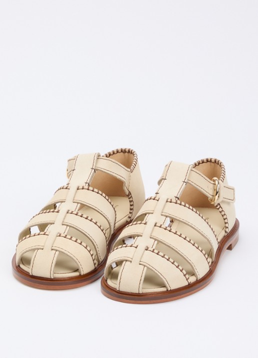 Claudie Pierlot Dames Amarante sandaal van suède in de kleur Gebroken wit