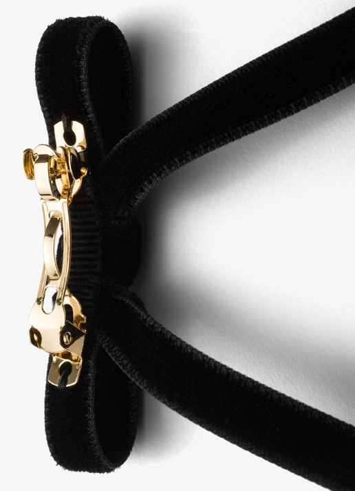 Prada Dames Haarspeld van fluweel set van 2 in de kleur Zwart