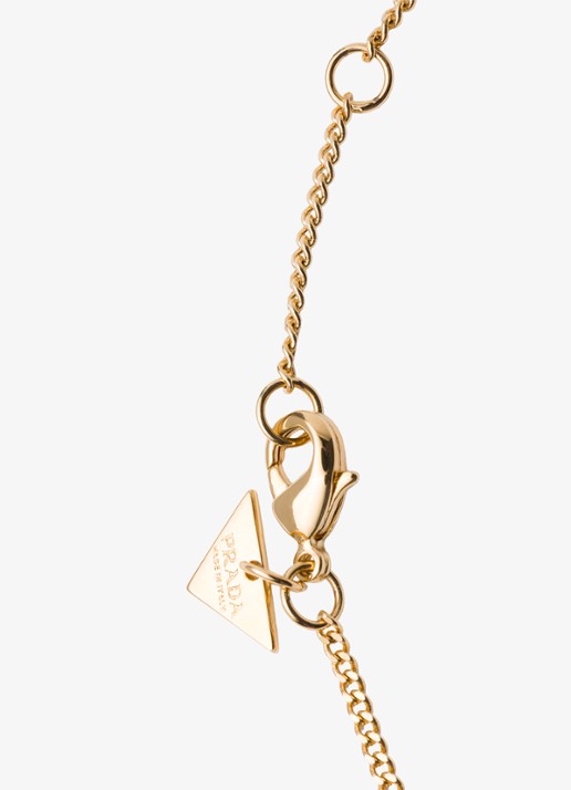 Prada Dames Ketting met logo in de kleur Goud