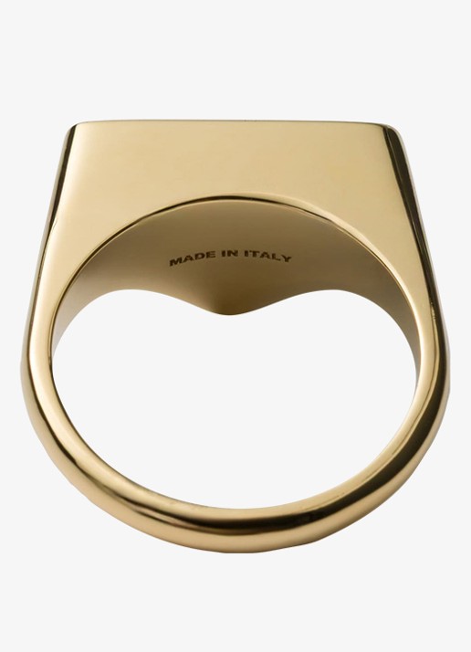 Prada Dames Ring met logo in de kleur Zwart