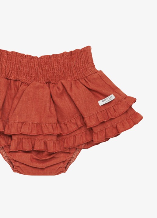 Donsje Amsterdam Meisjes Vaibi bloomer in linnenblend in de kleur Lichtroze, maat: 24-30M=92
