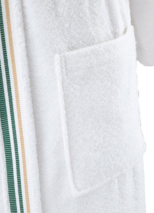 Lacoste Heren L Score badjas met logoborduring in de kleur Wit