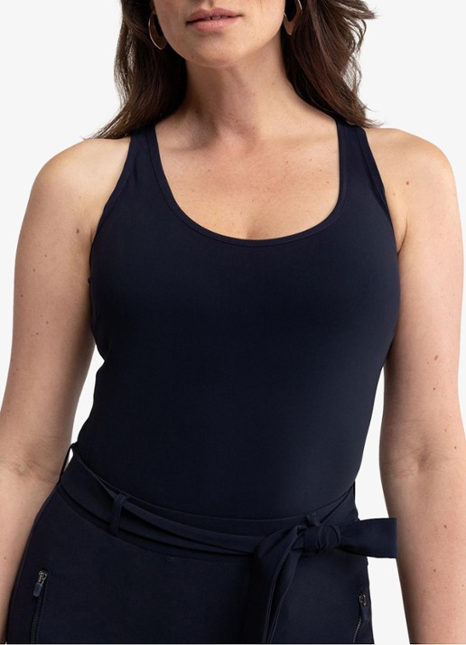Studio Anneloes Dames Nova tanktop met ronde hals in de kleur Donkerblauw, maat: M