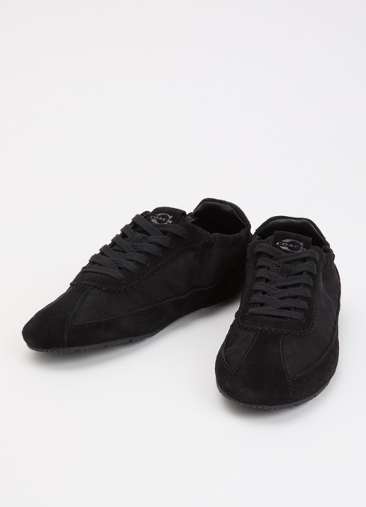 Coach Dames Soft sneaker met suède details in de kleur Zwart, maat: 36