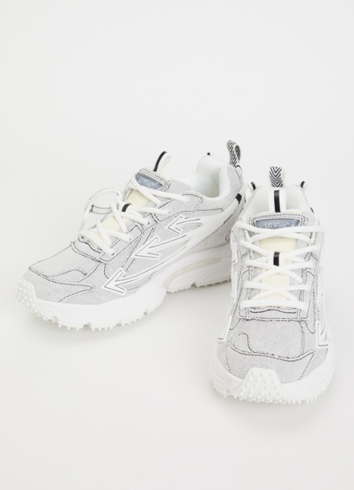 Off-White Dames Be Right Back sneaker van denim in de kleur Wit, maat: 36