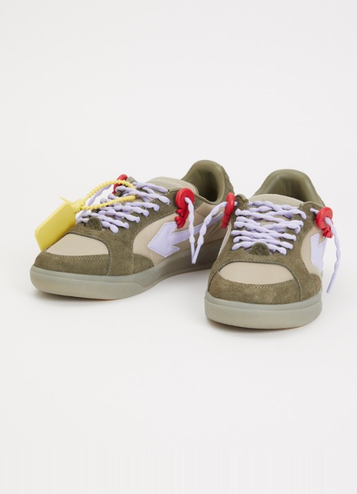 Off-White Dames Ends of Play sneaker met details van kalfssuède in de kleur Bruin, maat: 40