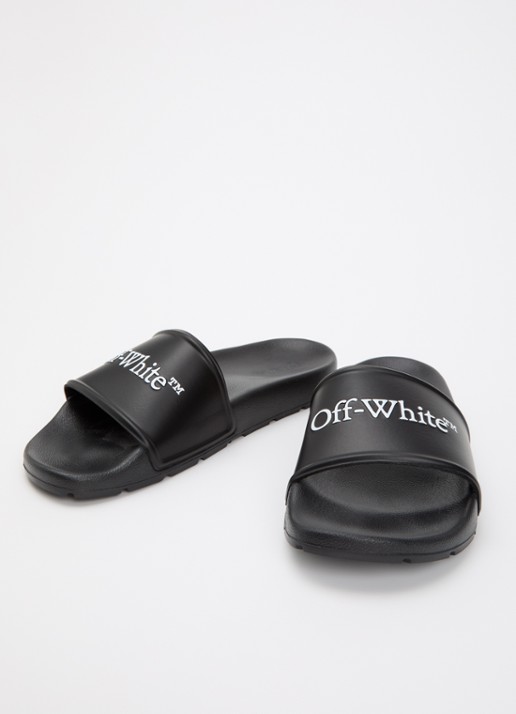 Off-White Dames Bookish slipper met logo in de kleur Zwart, maat: 41