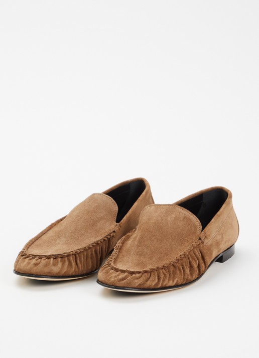 Odare Dames Elena loafer van suéde in de kleur Cognac, maat: 41
