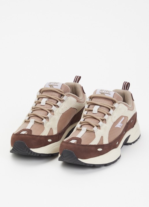 Hi-Tec Dames HTS Flash ADV Racer sneaker met suède details en logo in de kleur Bruin, maat: 40
