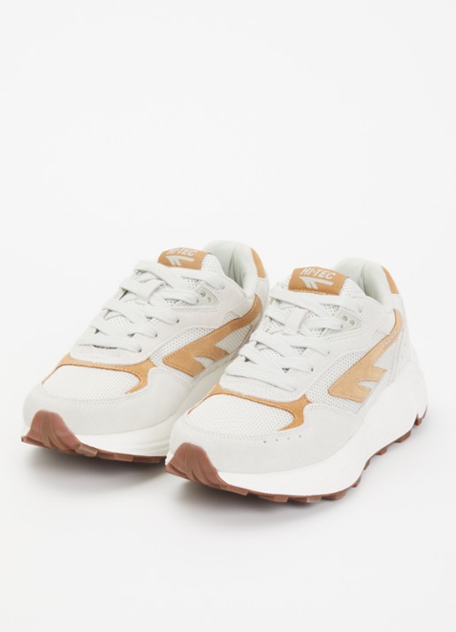 Hi-Tec Dames HTS Shadow RGS sneaker van mesh met suède details in de kleur Creme, maat: 38
