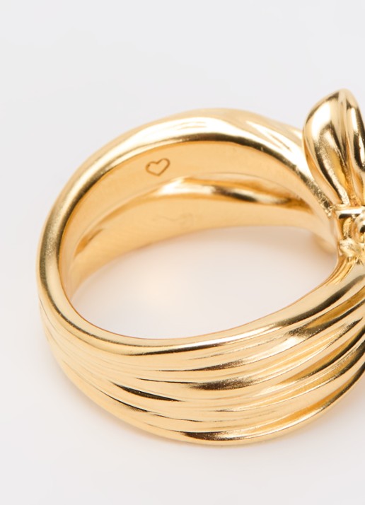Missoma Dames Markgong Bow ring in de kleur Goud, maat: 54