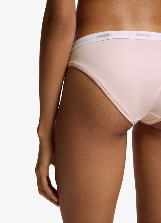 HUGO Dames Slip met logoband in de kleur Lichtroze