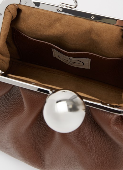 Max Mara Dames Pasticcino handtas van leer met afneembare schouderriem in de kleur Bruin