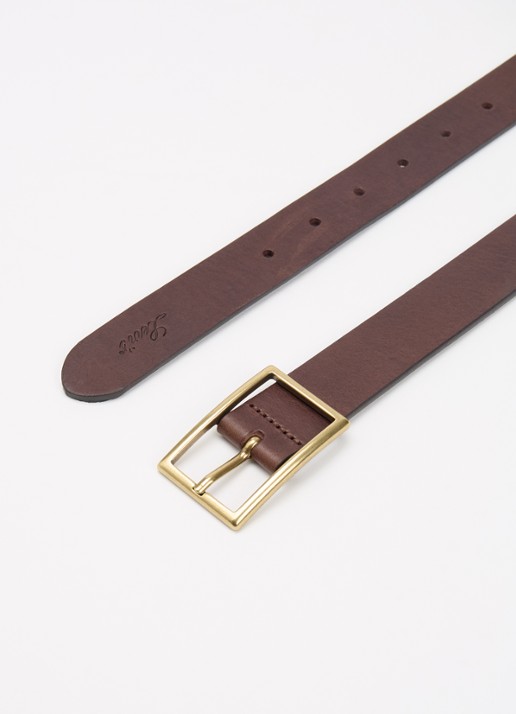 Levi's Dames Rectangle riem van leer in de kleur Donkerbruin