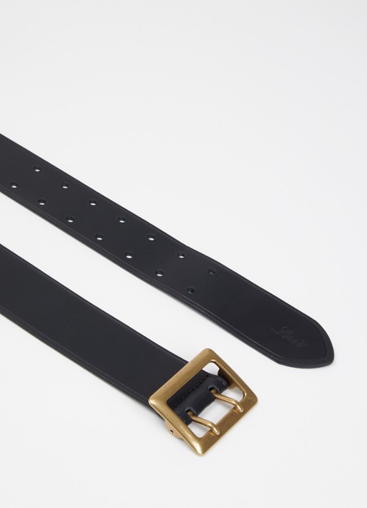 Levi's Dames Frankie riem van buffelleer in de kleur Zwart