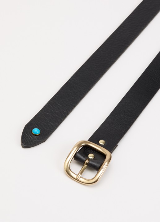 Levi's Dames Cameron riem van leer in de kleur Zwart