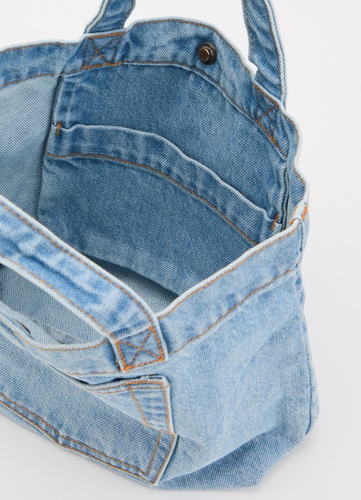 Levi's Dames Mini shopper van denim in de kleur Lichtblauw