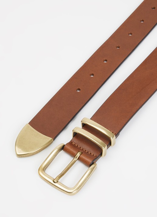 Levi's Dames Freya riem van leer in de kleur Cognac