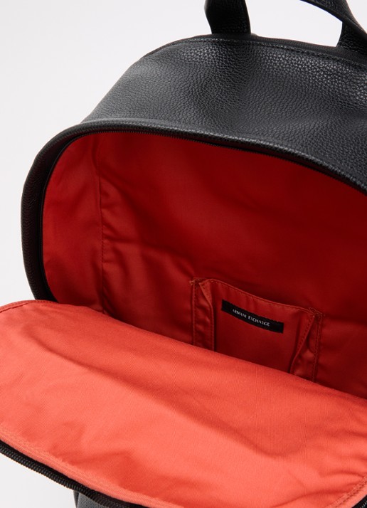 Armani Heren Rugzak met 16 inch laptopvak in de kleur Zwart