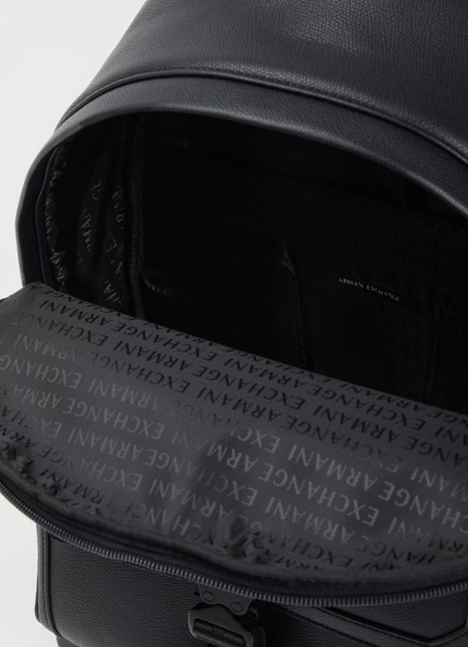 Armani Heren Rugzak met 15 inch laptopvak in de kleur Zwart