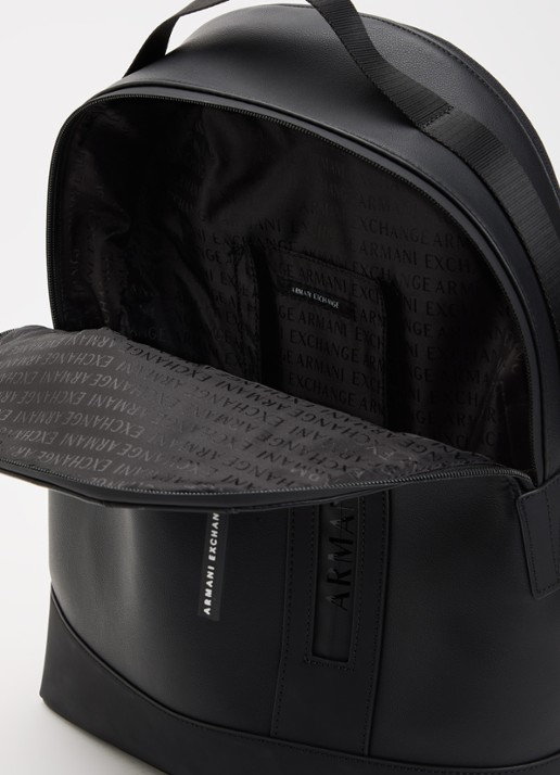 Armani Heren Rugzak met logo in de kleur Zwart