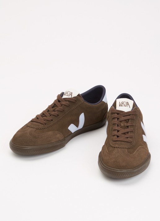 Veja Dames Volley Eagle Swan sneaker van suède met details van leer in de kleur Bruin, maat: 37