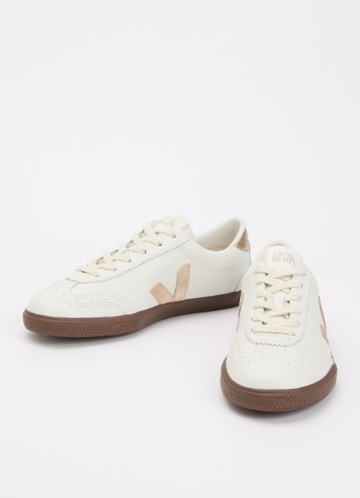 Veja Dames Volley sneaker van leer in de kleur Wit, maat: 39