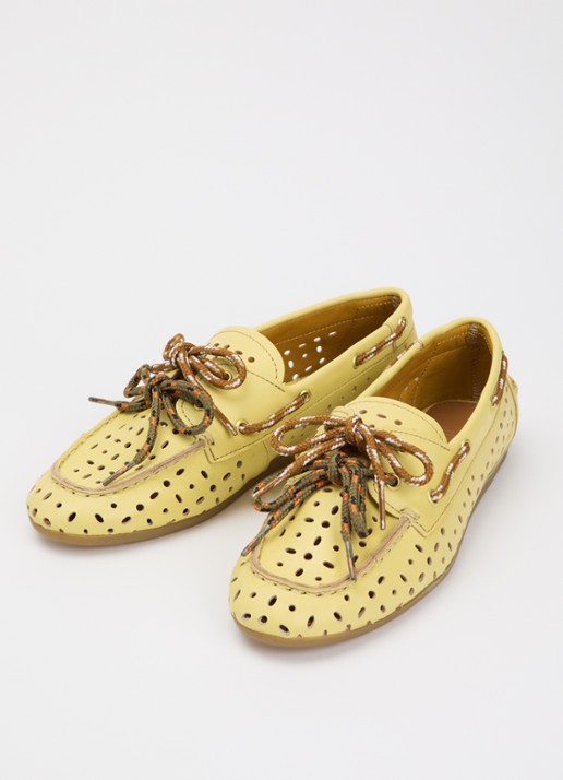 Toral Dames Kimana Picado bootschoen van leer in de kleur Lichtgeel, maat: 37