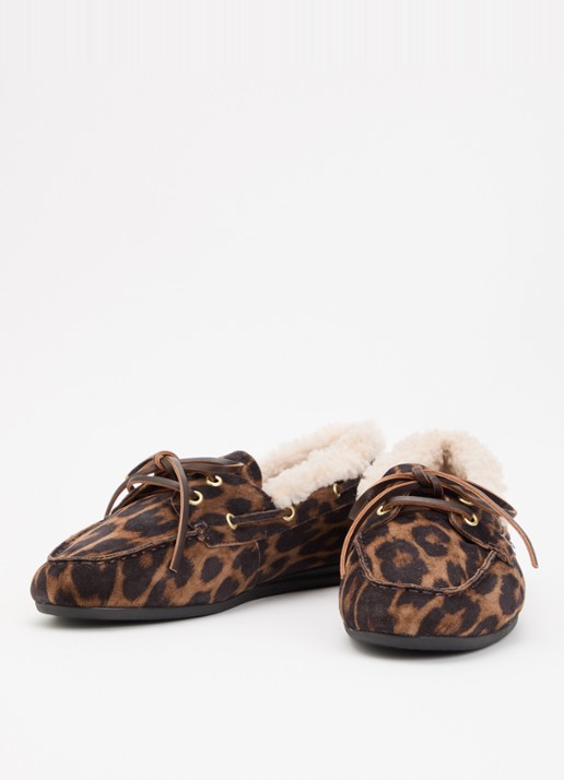 Toral Dames Nahua bootschoen van suède panterprint in de kleur Bruin, maat: 37