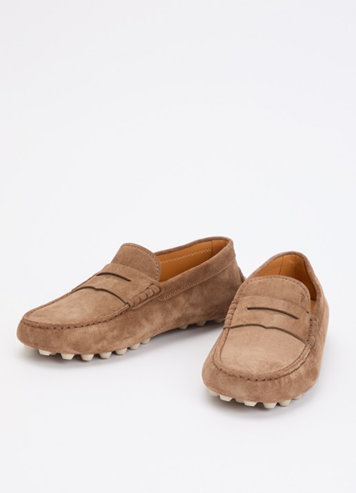 Tod's Dames Gommino Macro mocassin van suède in de kleur Bruin, maat: 38