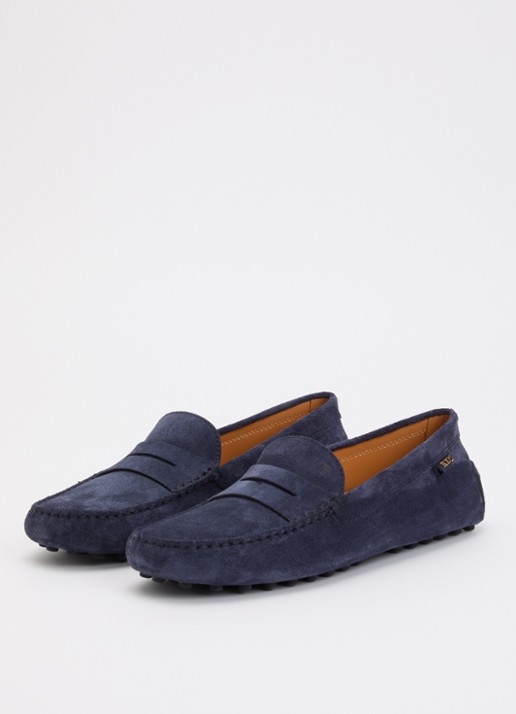 Tod's Dames Gommino mocassin van kalfssuède in de kleur Indigo, maat: 37