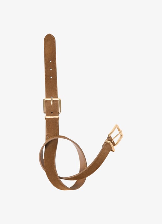 Maje Dames Riem van suède in de kleur Camel