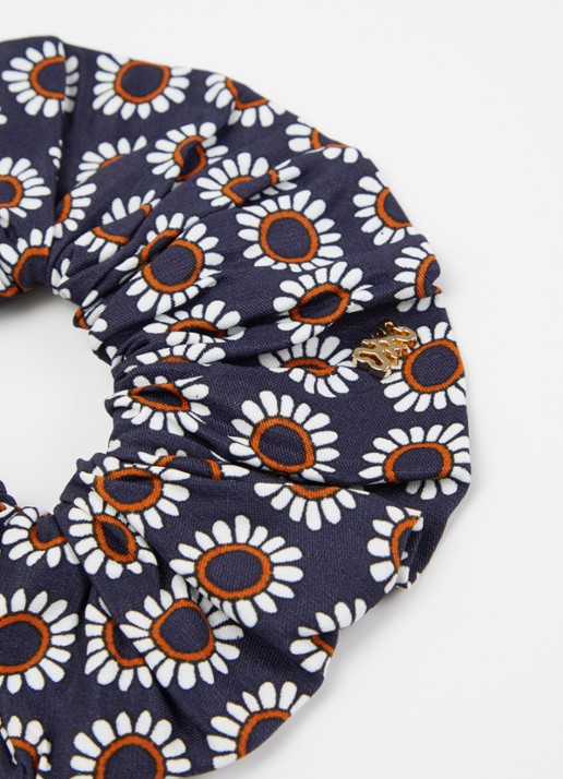 Sandro Dames Scrunchie met bloemenprint in de kleur Blauw