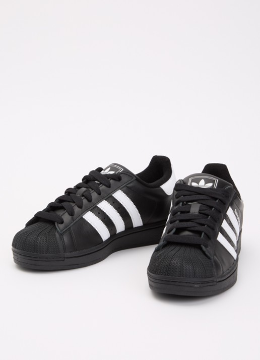 Adidas Dames Superstar II sneaker van leer in de kleur Zwart, maat: 36