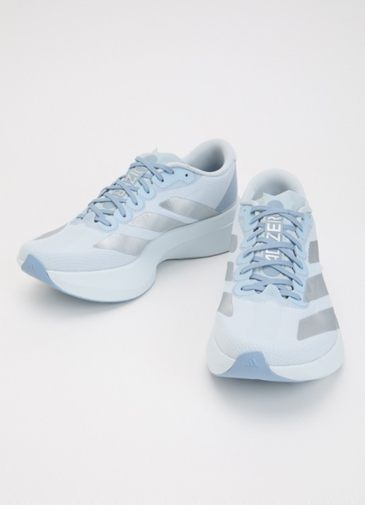 Adidas Dames Adizero sneaker van mesh met logo in de kleur Lichtblauw, maat: 37 1/3