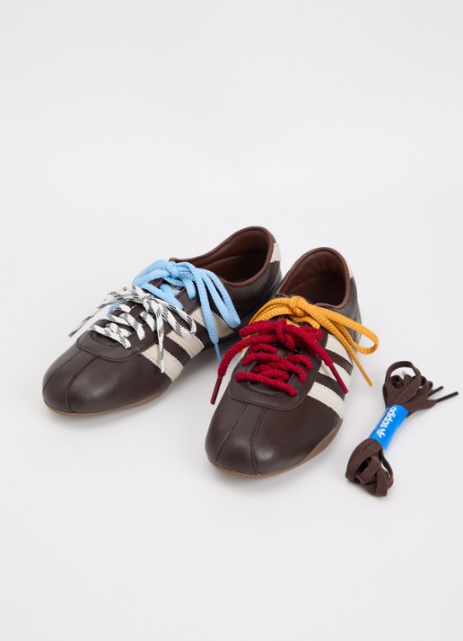 Adidas Dames Tokyo W sneaker van leer met suède details in de kleur Donkerbruin, maat: 38