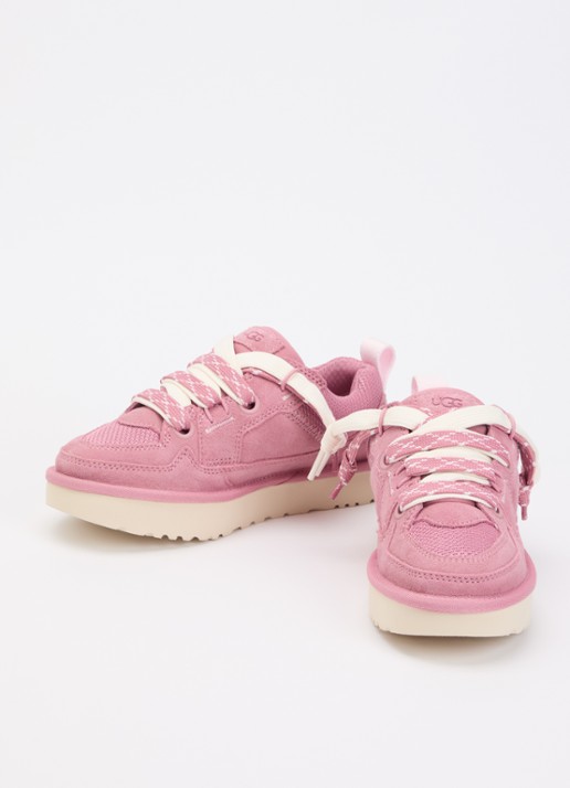 UGG Dames Lo Lowmel sneaker van suède in de kleur Roze, maat: 37