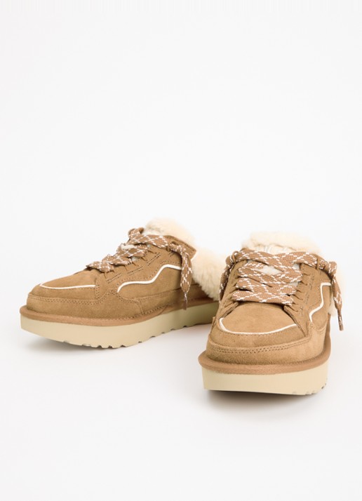 UGG Dames Lowmel muiltje van suède in de kleur Camel, maat: 38